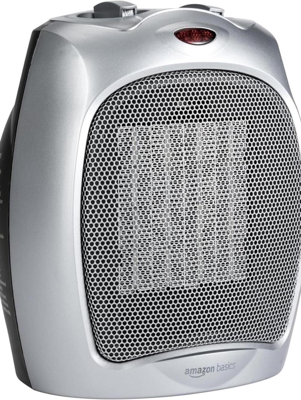 Amazon Basics 1500 Watt Ceramic Space Heater Portable Indoor Heating Solution